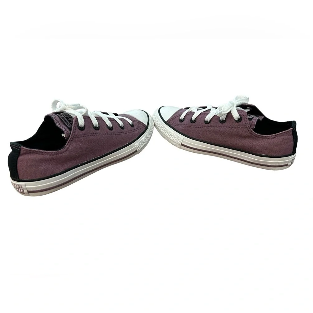 Converse All Star Low Top Sneaker Girls Purple Plum and Black Youth Size 3